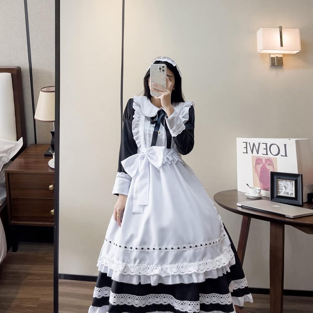 Amazon.co.jp: [CIRES-9109] 伝統的メイドロングスカート長袖